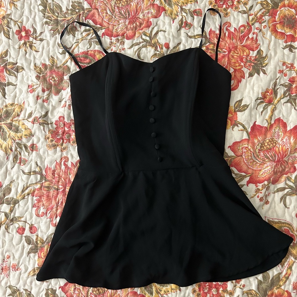 Strapless peplum top